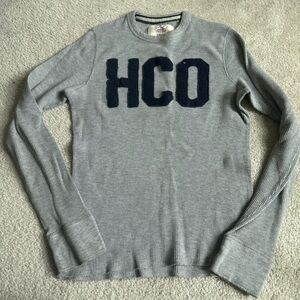 Vintage Y2K Hollister California HCO Small Gray Thermal Long Sleeve Shirt